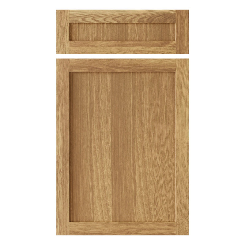 In legno frontee mobile con massello quercia – vista frontealny, naturale venature, Nizio