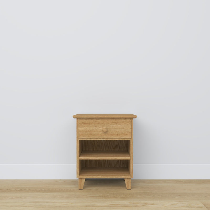 Bedside table with drawer N02 oak natural oak – bedroom, Scandinavian style