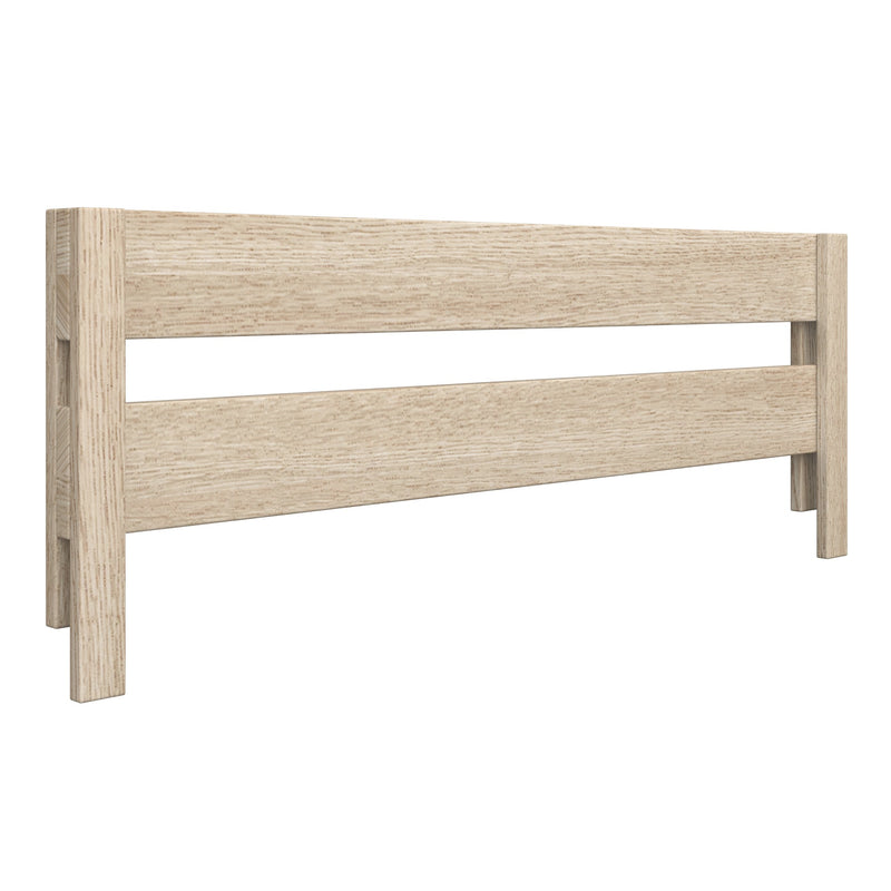 Bed fall protection rail bleached oak made of wood – Nizio Home