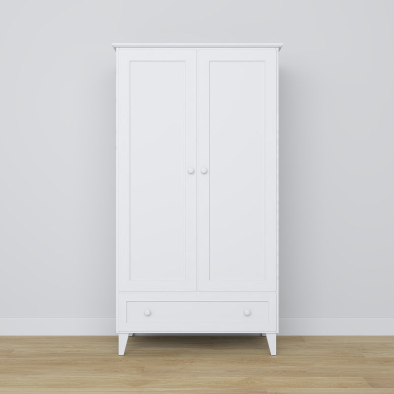 armadio 2D1S Scandi in legno in colore su ordinazione RAL/NCS – legno massello, Nizio