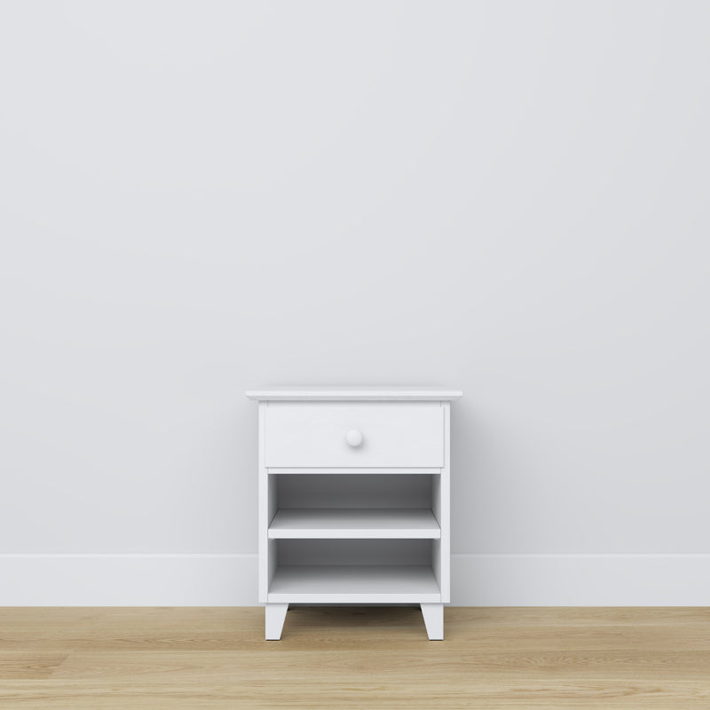 Wooden bedside table 1S N02 Scandi RAL/NCS
