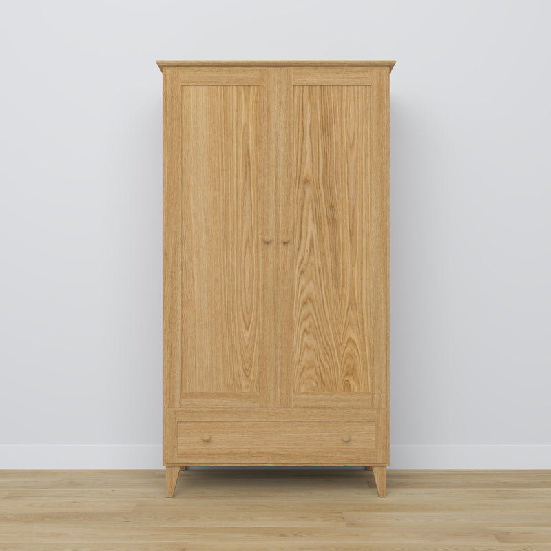 Oak wardrobe 2D1S Scandi oak natural