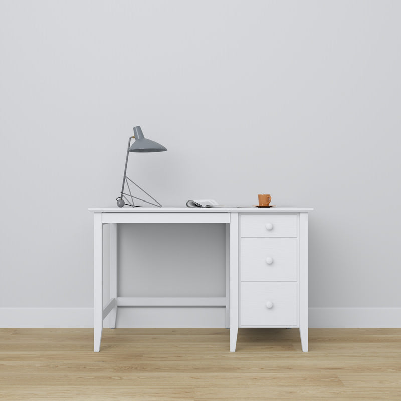 scrivania 3S Scandi in legno in colore su ordinazione RAL/NCS – legno massello, Nizio