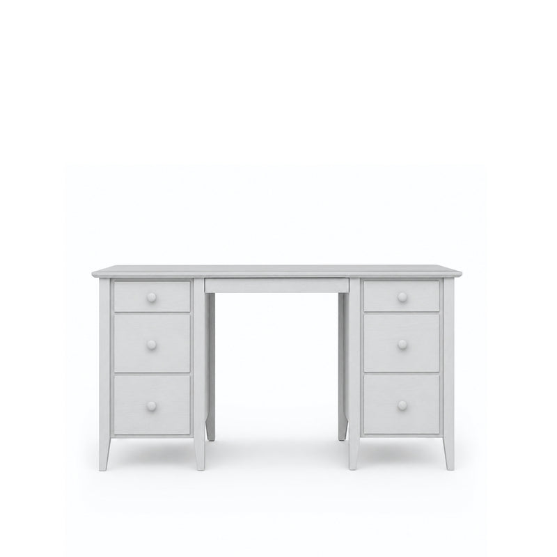 Scrivania con 6 cassetti in legno grigio – studio e stanza per ragazzi, scandi