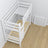 Bunk bed N01 white – detail of construction and ladder installation