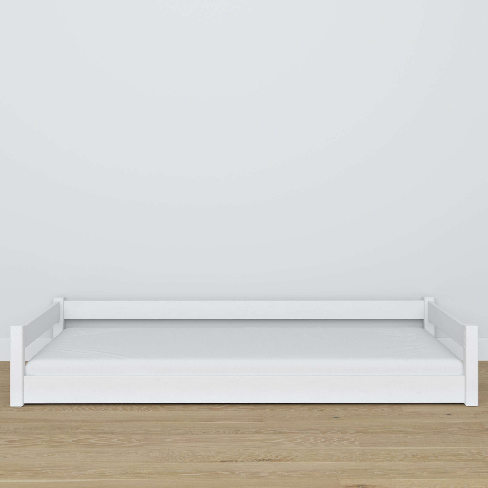Lit bas blanc en bois – dimensions et schéma, Nizio