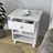 Comodino in legno 1S N02 Scandi bianco