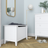 Baule in legno Scandi bianco