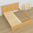 Double bed natural pine made of wood – dimensions and diagram, Nizio Home