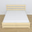 Letto matrimoniale con cassetto in legno pino trasparente – vista diagonale, camera da letto scandi