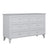 Cassettiera 6S in legno grigio 154 cm in camera da letto – allestimento scandinava