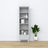 Regal mit Schublade Holz grau 57 cm – Wohnzimmer und Arbeitszimmer, skandinavischer Stil