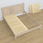 Oak double bed N02 oak bleached