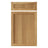 In legno frontee mobile con massello quercia – vista frontealny, naturale venature, Nizio