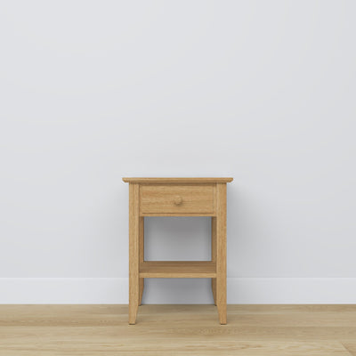 Oak bedside table 1S N01 Scandi oak natural