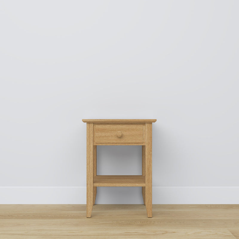 Oak bedside table 1S N01 Scandi oak natural