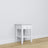 Comodino N01 bianco – in legno, vista frontealny, Nizio Home