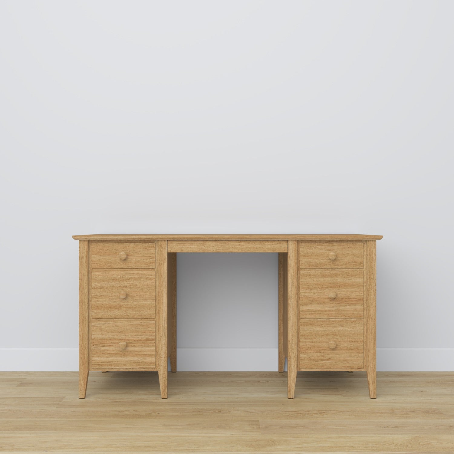 Oak desk 6S Scandi oak natural