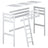 Lit mezzanine pin naturel – montants et assemblages en bois, gros plan sur la qualité