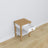 Wooden bedside table 1S N01 Scandi white / natural oak