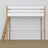 Letto a soppalco bianco-quercia – scala e sponda in legno, Nizio Home