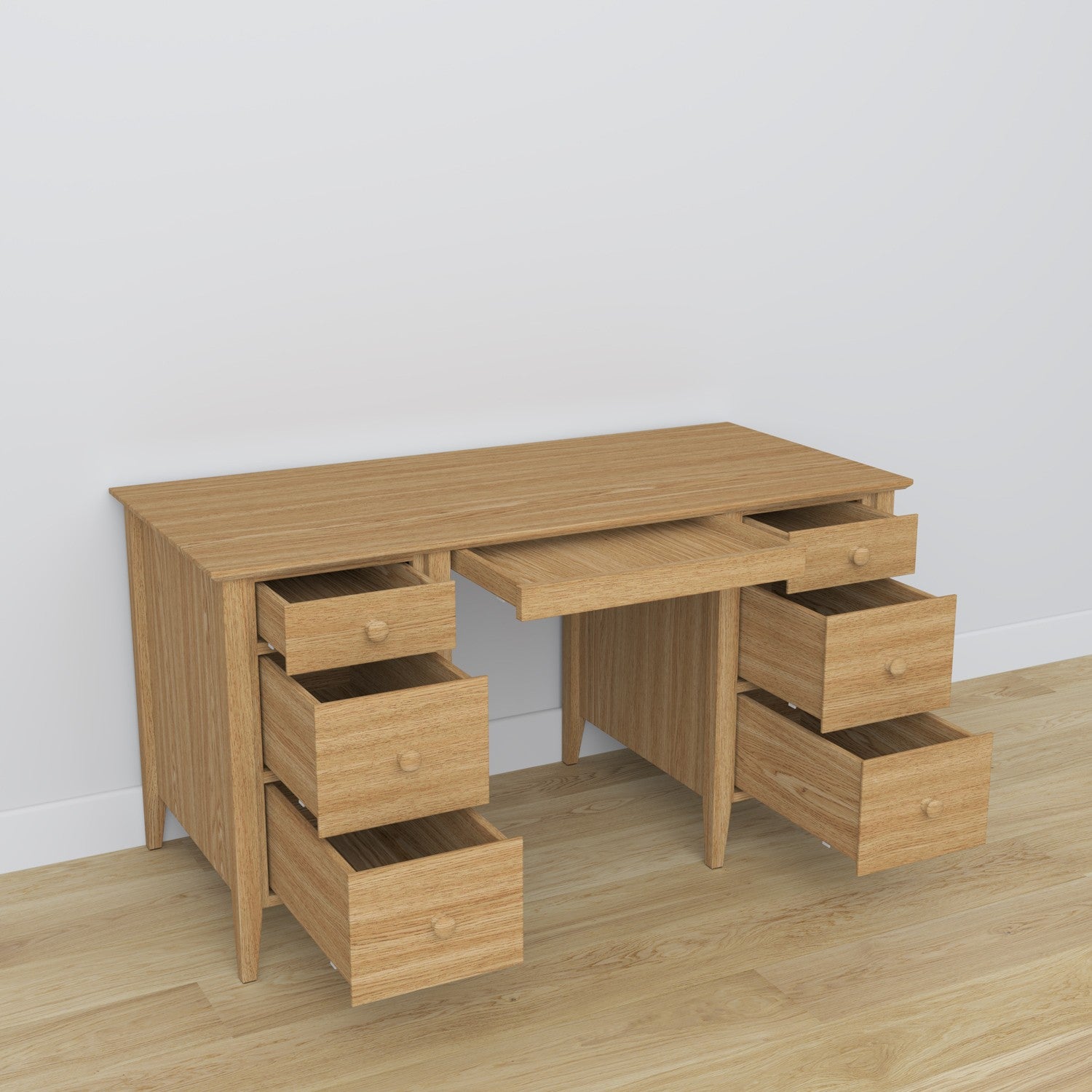 Oak desk 6S Scandi oak natural