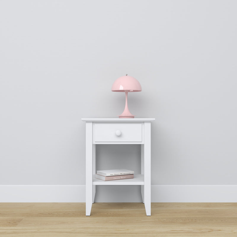 Wooden bedside table 1S N01 Scandi RAL/NCS