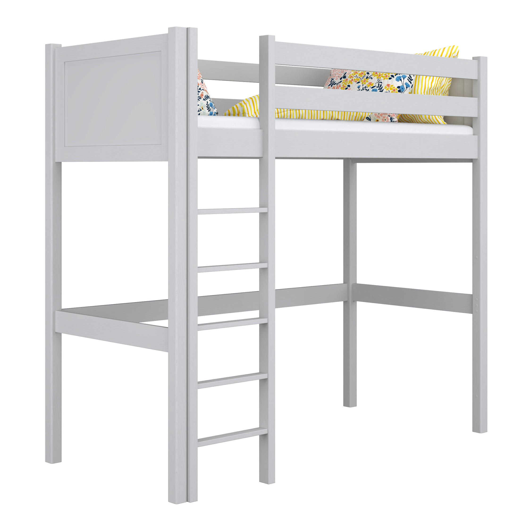 Grey Wooden Loft Bed – Children’s Room, Solid Wood, Scandi Style