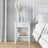 Comodino N01 bianco in legno – vista laterale, Nizio Home