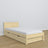 Wooden bed with drawer clear pine – child’s room, scandi arrangement