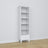 Scaffale 1S 57 bianco – in legno, tutti ripiani, vista frontealny, Nizio