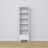 Scaffale con cassetto in legno bianco 57 cm – salotto e studio, stile scandinavo