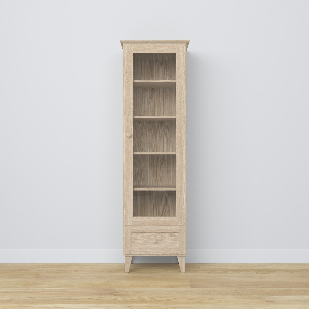 Oak display cabinet 1S 57 Scandi oak bleached