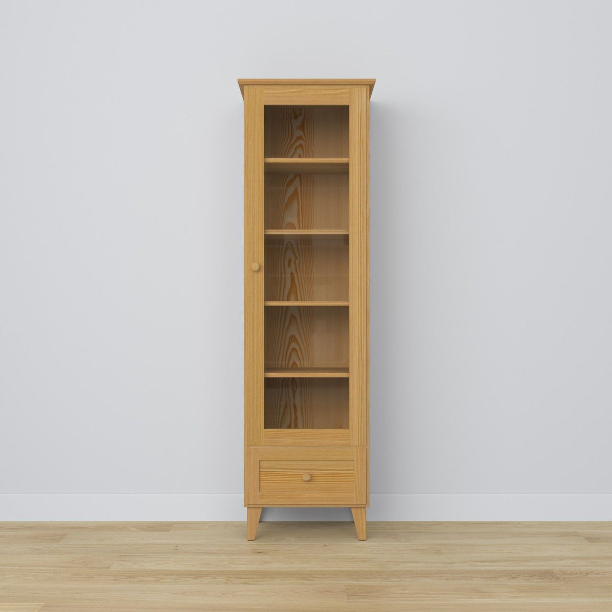 Pine display cabinet 1S 57 Scandi natural pine