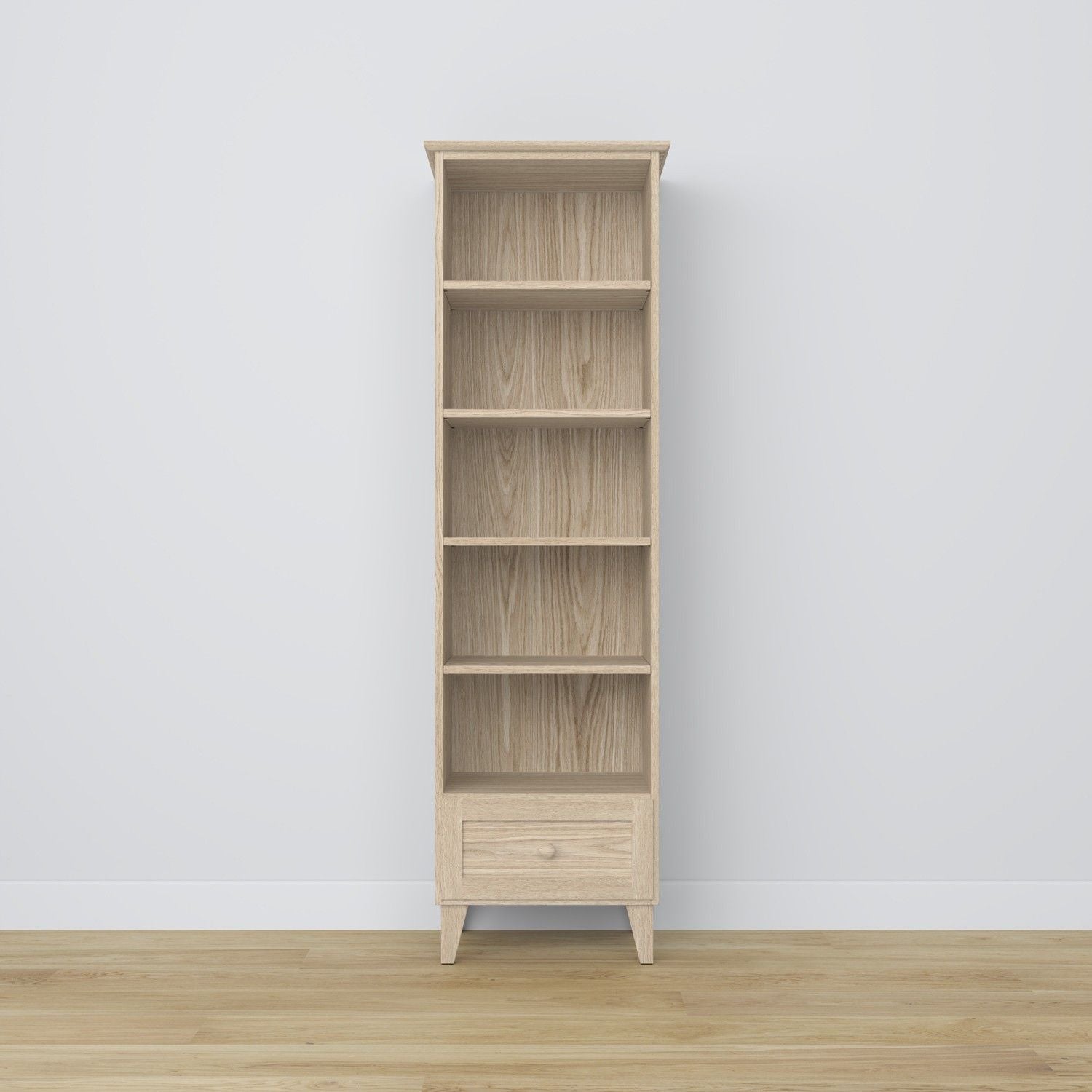 Oak shelf 1S 57 Scandi oak bleached