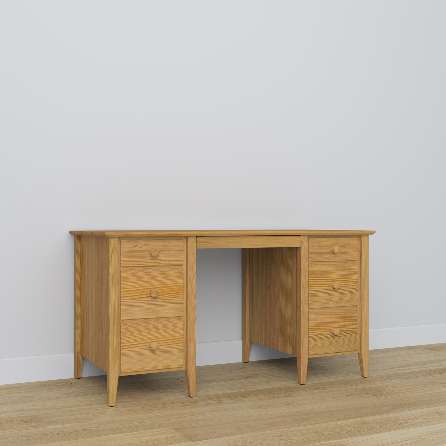 Pine desk 6S Scandi natural pine