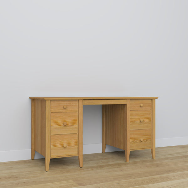 Pine desk 6S Scandi natural pine