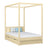 Lit à baldaquin avec tiroir en bois pin incolore – chambre d'enfant, style scandinave