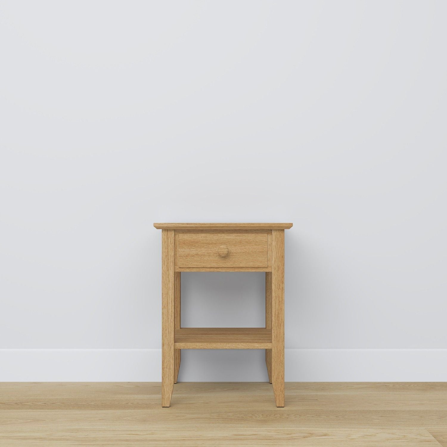 Oak bedside table 1S N01 Scandi oak natural