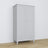 Armadio 2D1S grigio – in legno, porte chiuso, vista frontealny, Nizio