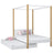 Lit à baldaquin avec tiroir pour matelas en bois blanc-chêne – chambre d'enfant scandinave