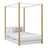 Himmelbett mit Baldachin und Schublade Holz Weiß-Eiche – Kinderzimmer, Scandi-Stil