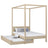 Oak canopy bed with mattress drawer bleached oak – scandi child’s room