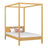 Letto con baldacchino in legno pino naturale – stanza per bambini, stile scandinavo Nizio