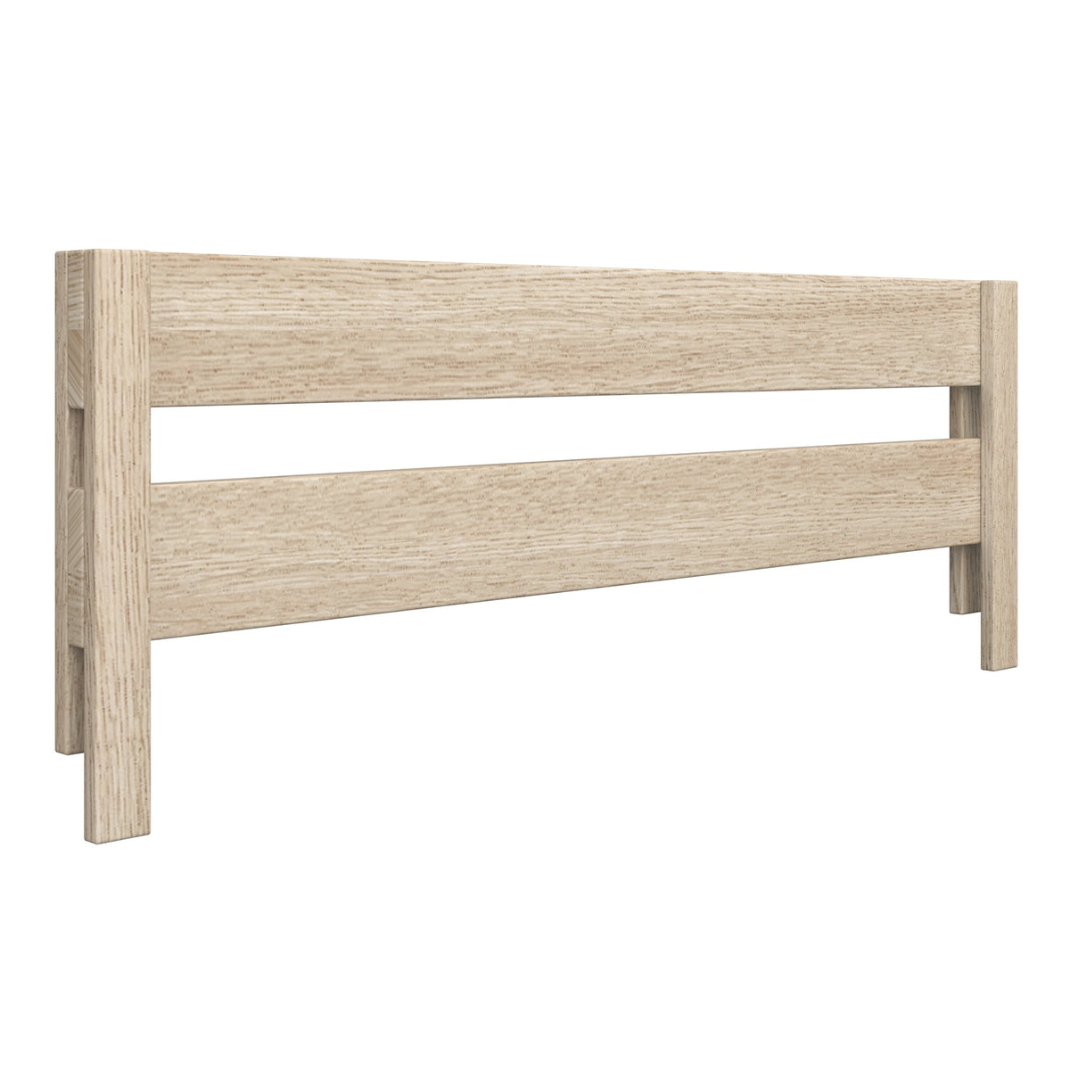 Bed fall protection rail bleached oak made of wood – Nizio Home