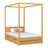 Letto con baldacchino e cassetto in legno pino naturale – stanza per bambini, stile scandi