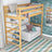 Lit mezzanine pin naturel dans la chambre d'enfant – décoration scandinave, en bois