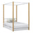 Wooden canopy bed with drawer white-oak – child’s room, scandi style