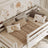 Letto a soppalco con scrivania in legno bianco – scala e sponda di protezione