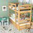 Lit superposé pin naturel pour enfants – tiroir na matelas, en bois, Nizio